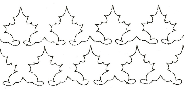 Maple Leaf - 2 rows of 5"